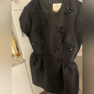 BLACK TAFETA KATE SPADE MINI DRESS